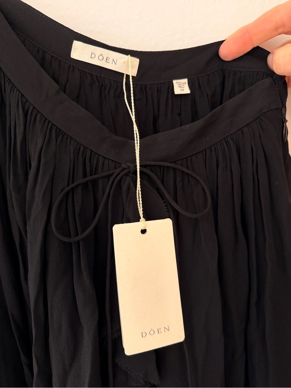 Doen Elisa Black Ruffle Maxi Skirt NWT - Picture 2 of 5